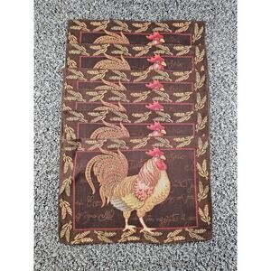 Set of 6 Vtg Better Homes Table Placemats Chicken Rooster Print Brown Red Farm